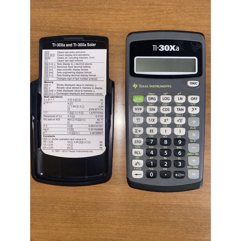TEXAS INSTRUMENTS TI-30Xa POCKET SOLAR SCIENTIFIC CALCULATOR IN CASE‎